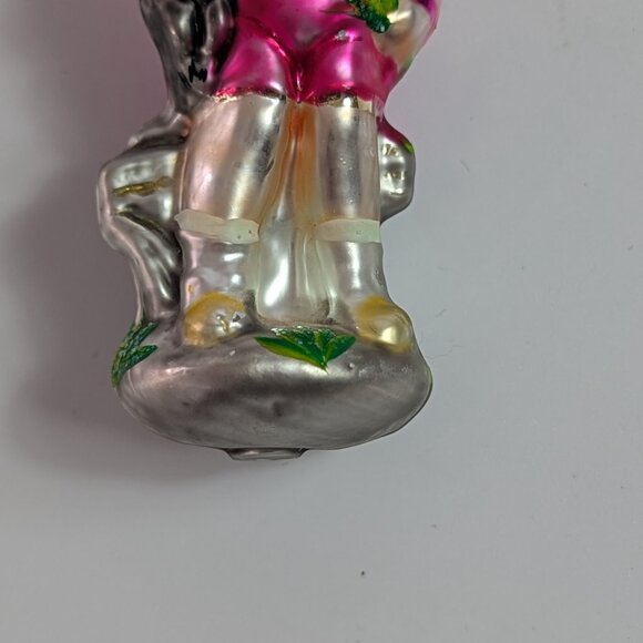 Vtg Christopher Radko Patrick's Bunny Christmas Ornament Hand Painted Glass - Picture 5 of 8